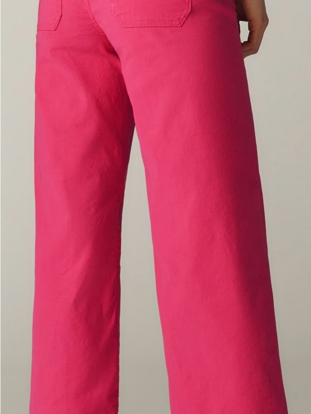 Anthropologie Maeve Wide-Leg High-Waist Pants in Bright Fuchsia - Picture 3 of 5